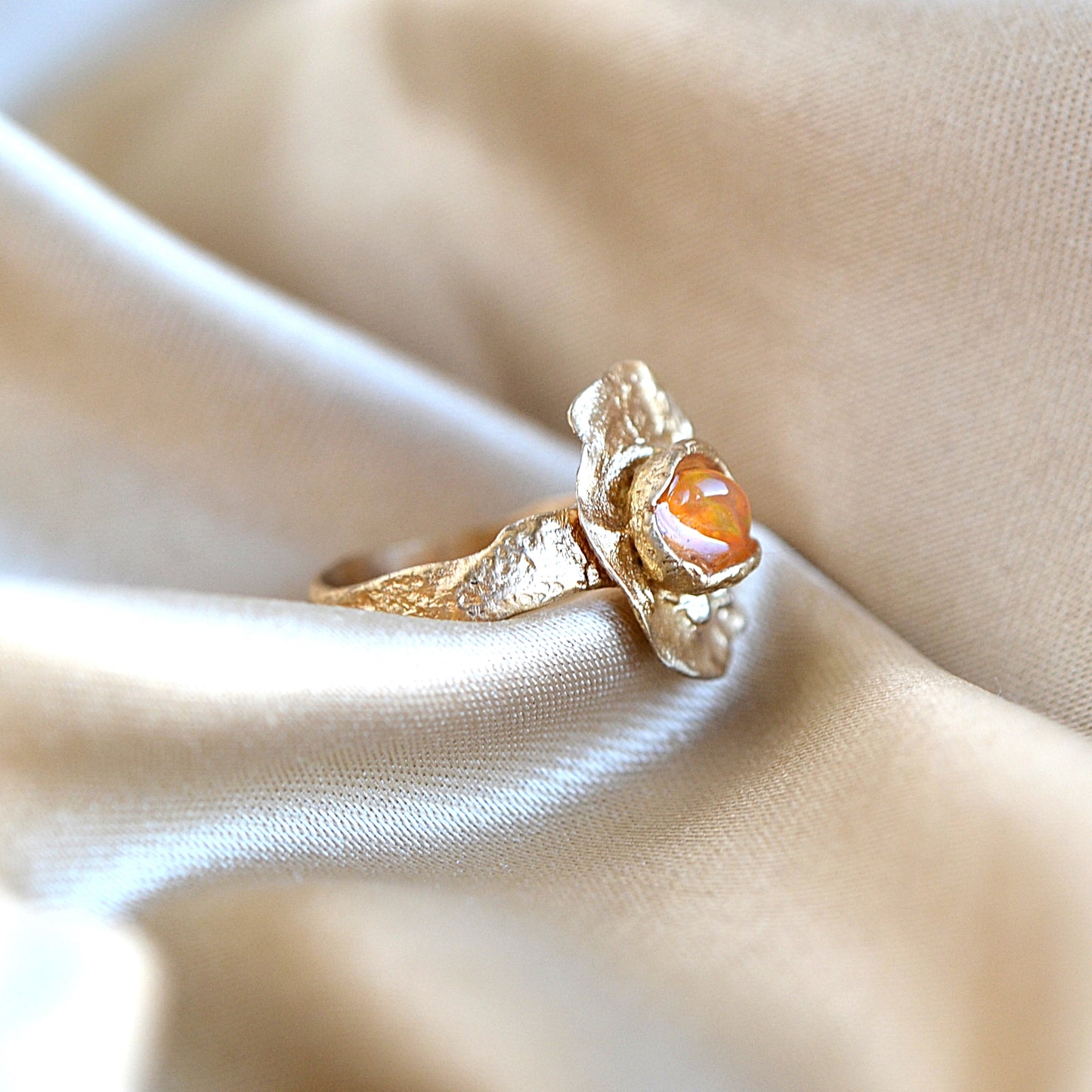 Orange Carnelian Ring