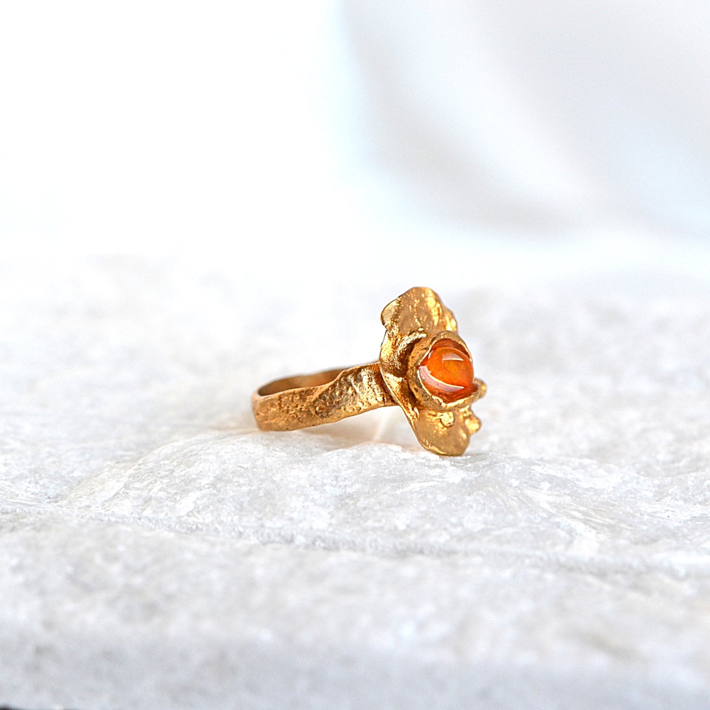 Orange Carnelian Ring