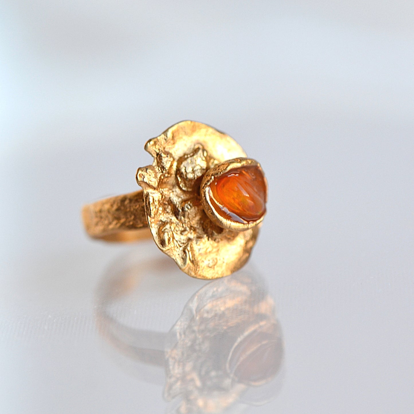 Orange Carnelian Ring