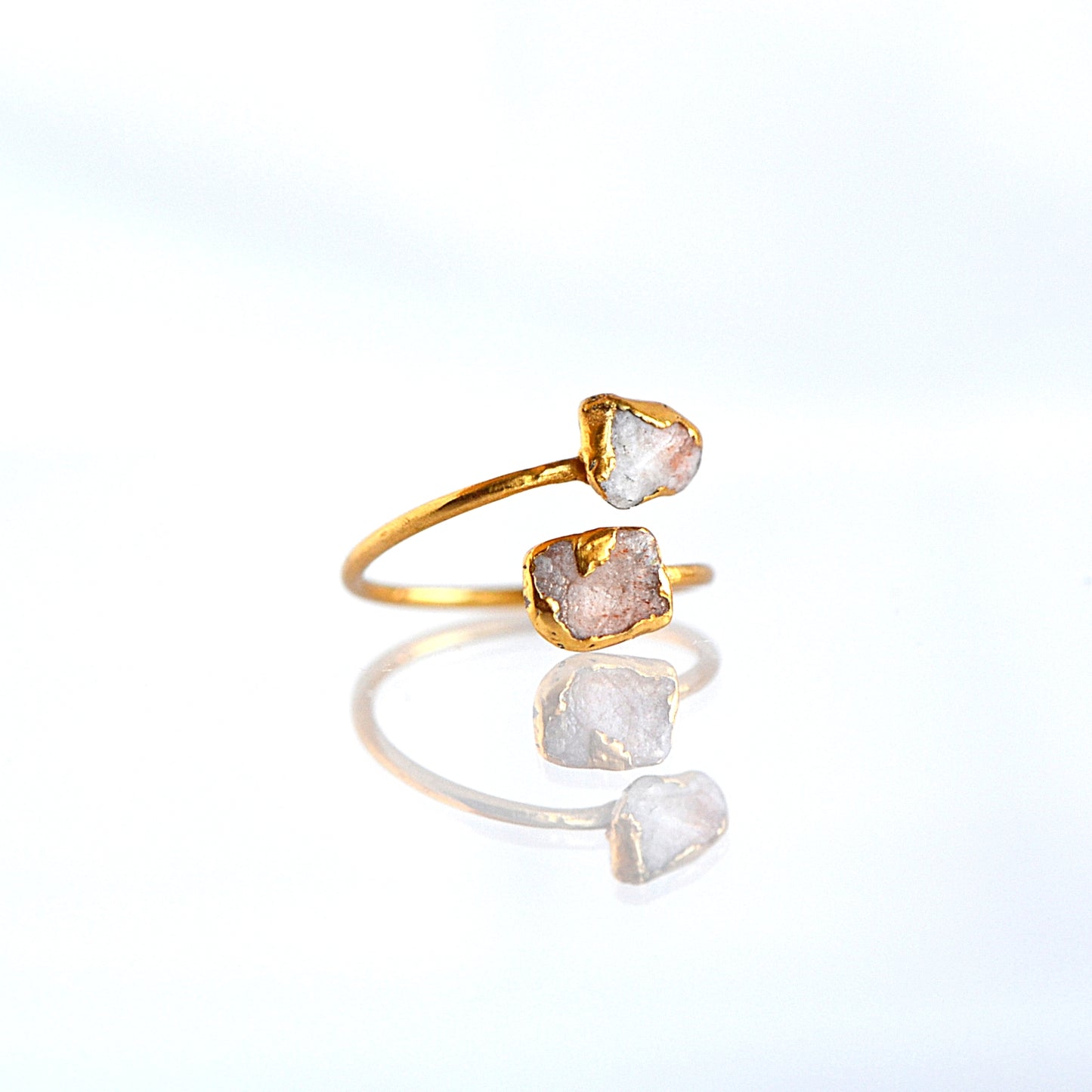 Regulowany Pierścionek z Kamieniem Słonecznym