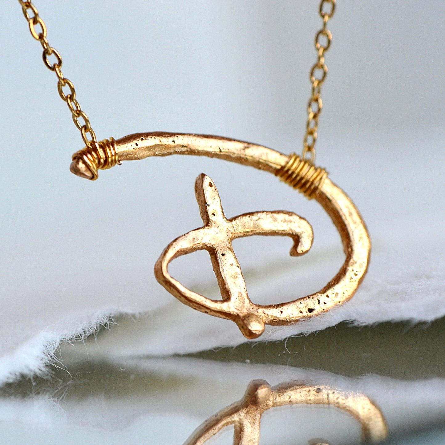 Organic Shaped Letter Necklace