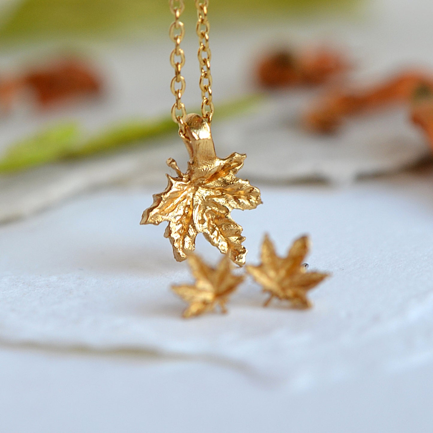 Maple Leaf Jewelry Set