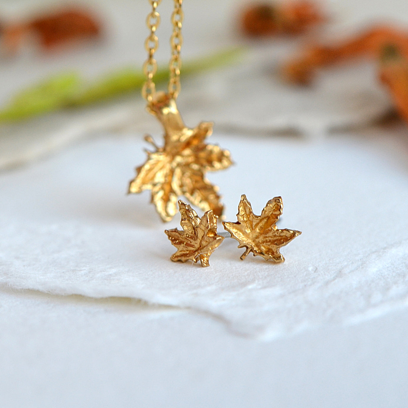 Maple Leaf Jewelry Set