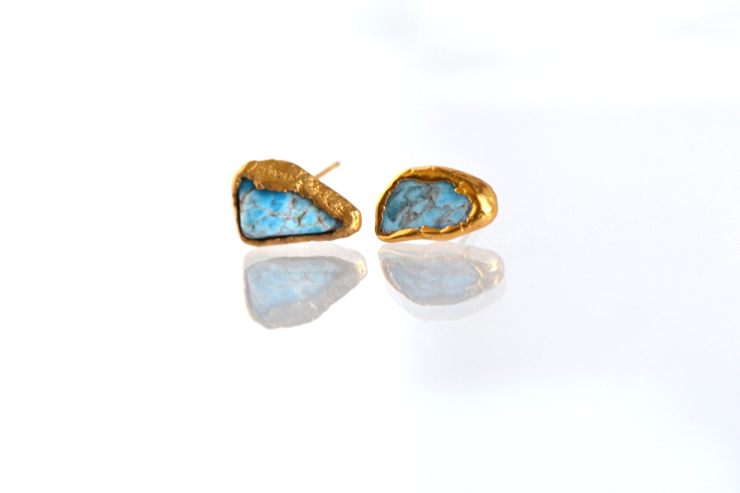 Kolczyki Sztyfty Niebieski Apatyt