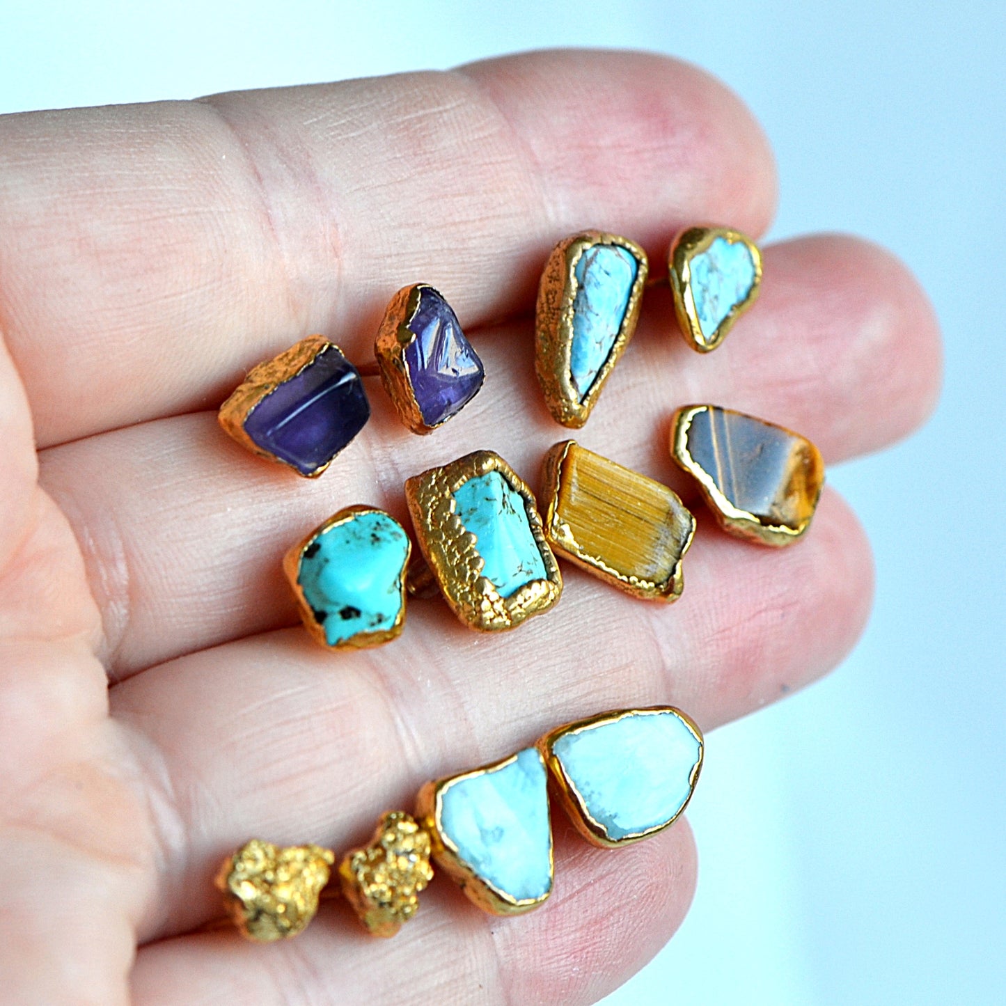 Kolczyki Sztyfty Larimar
