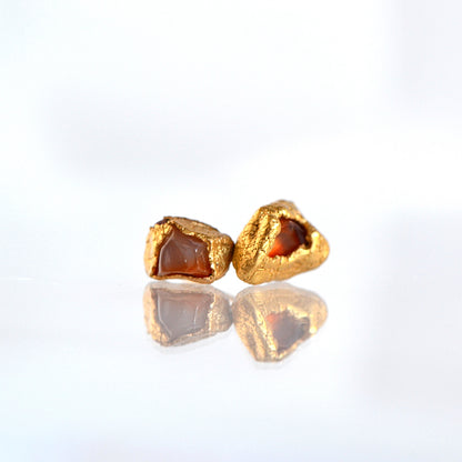 Kolczyki Sztyfty Bursztyn