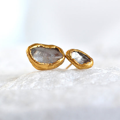 Kolczyki Sztyfty Kryształ Górski