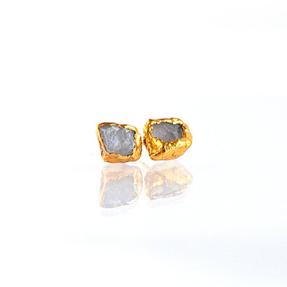 Kolczyki Sztyfty Kwarc Mleczny