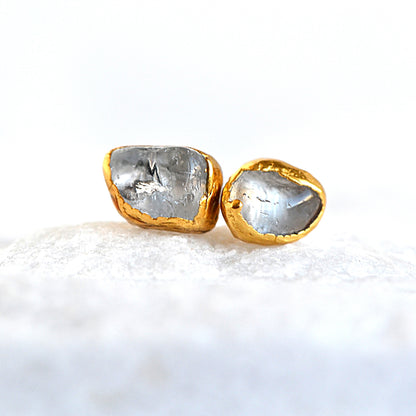 Kolczyki Sztyfty Kryształ Górski