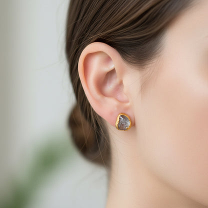 Kolczyki Sztyfty Kryształ Górski