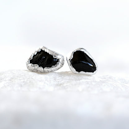 Kolczyki Sztyfty Onyks