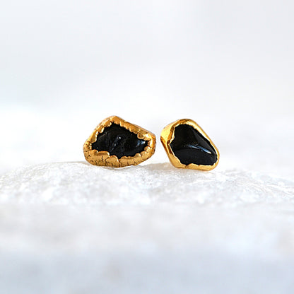 Kolczyki Sztyfty Onyks