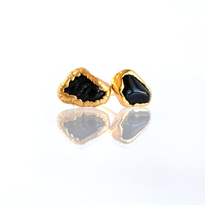 Kolczyki Sztyfty Onyks