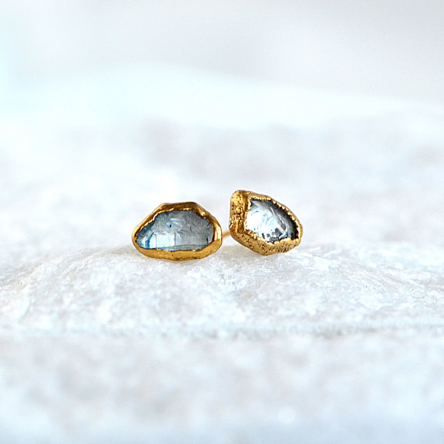 Kolczyki Sztyfty Kwarc Błękitny