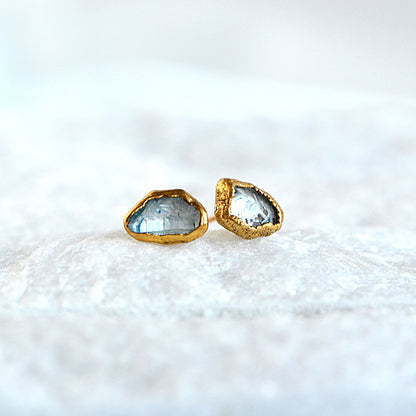 Kolczyki Sztyfty Kwarc Błękitny