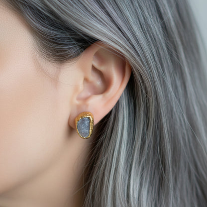 Kolczyki Sztyfty Szafir