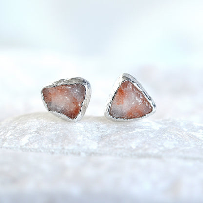 Kolczyki Sztyfty Kamień Słoneczny