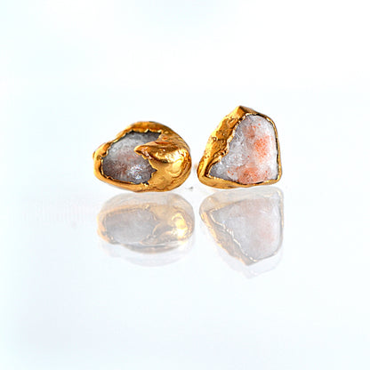 Kolczyki Sztyfty Kamień Słoneczny