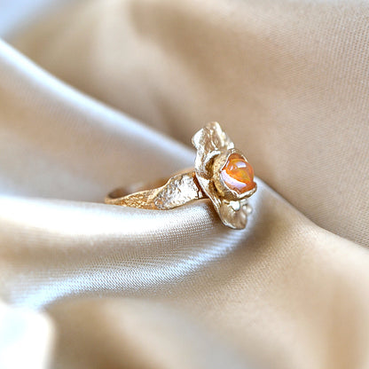 Pierścionek z Pomarańczowym Karneolem