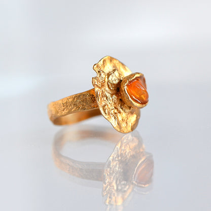 Pierścionek z Pomarańczowym Karneolem