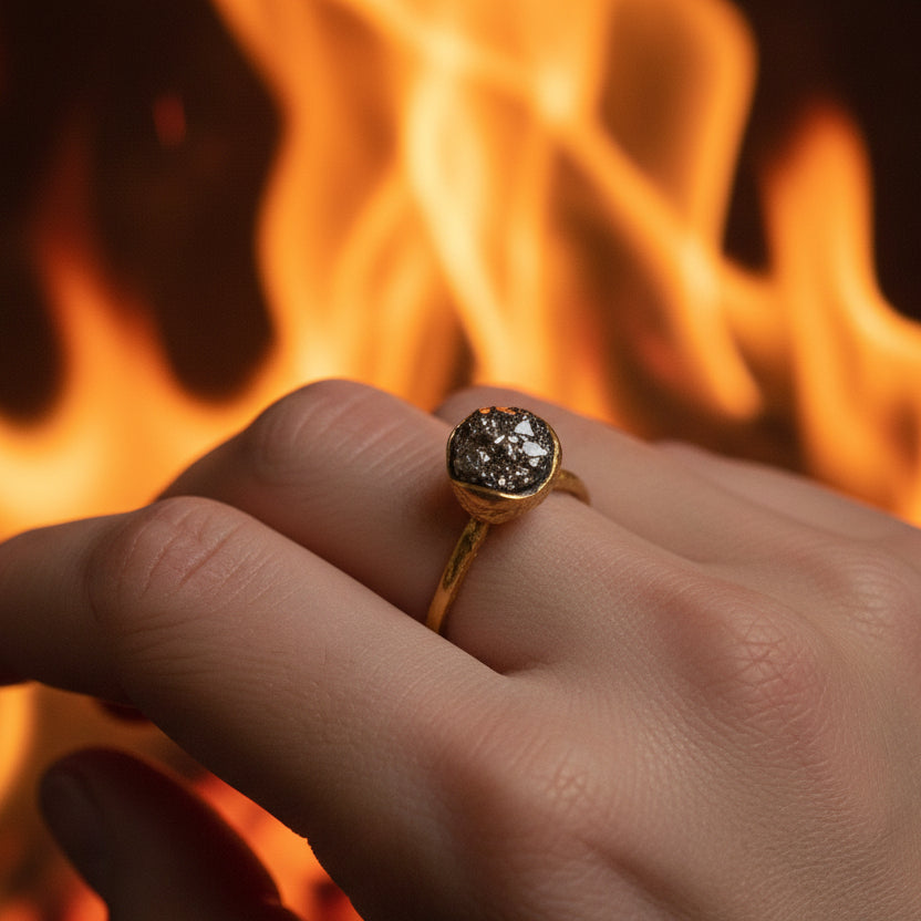 Pierścionek z Pirytem