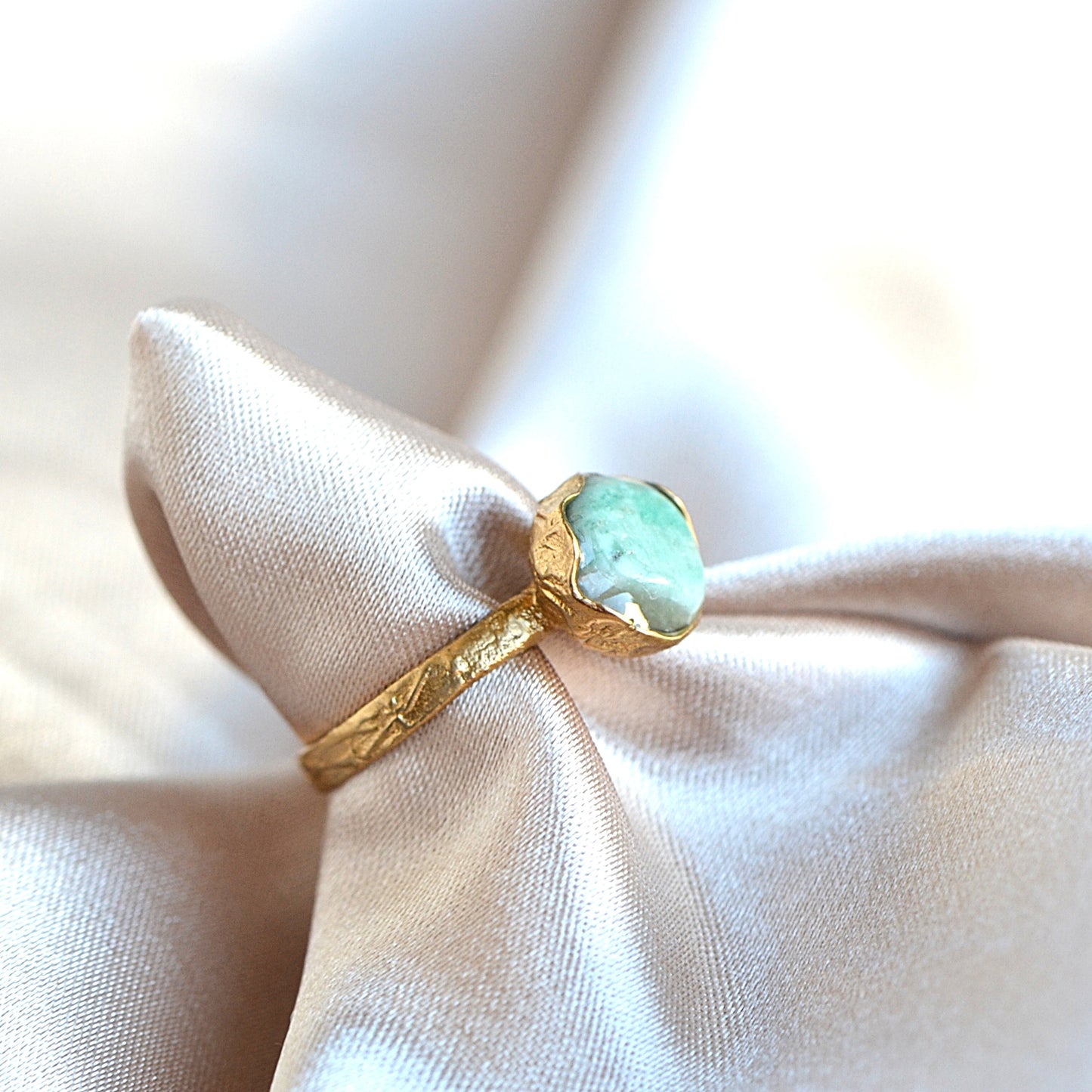 Pierścionek z Amazonitem