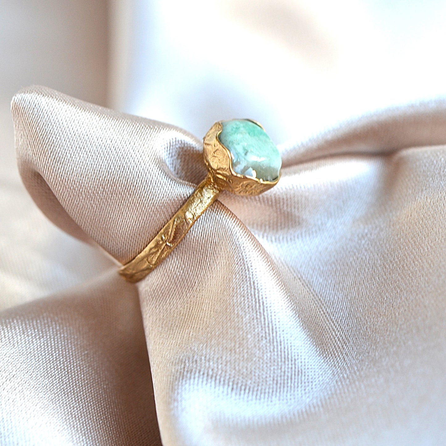 Pierścionek z Amazonitem