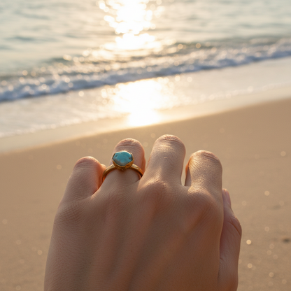 Pierścionek z Amazonitem