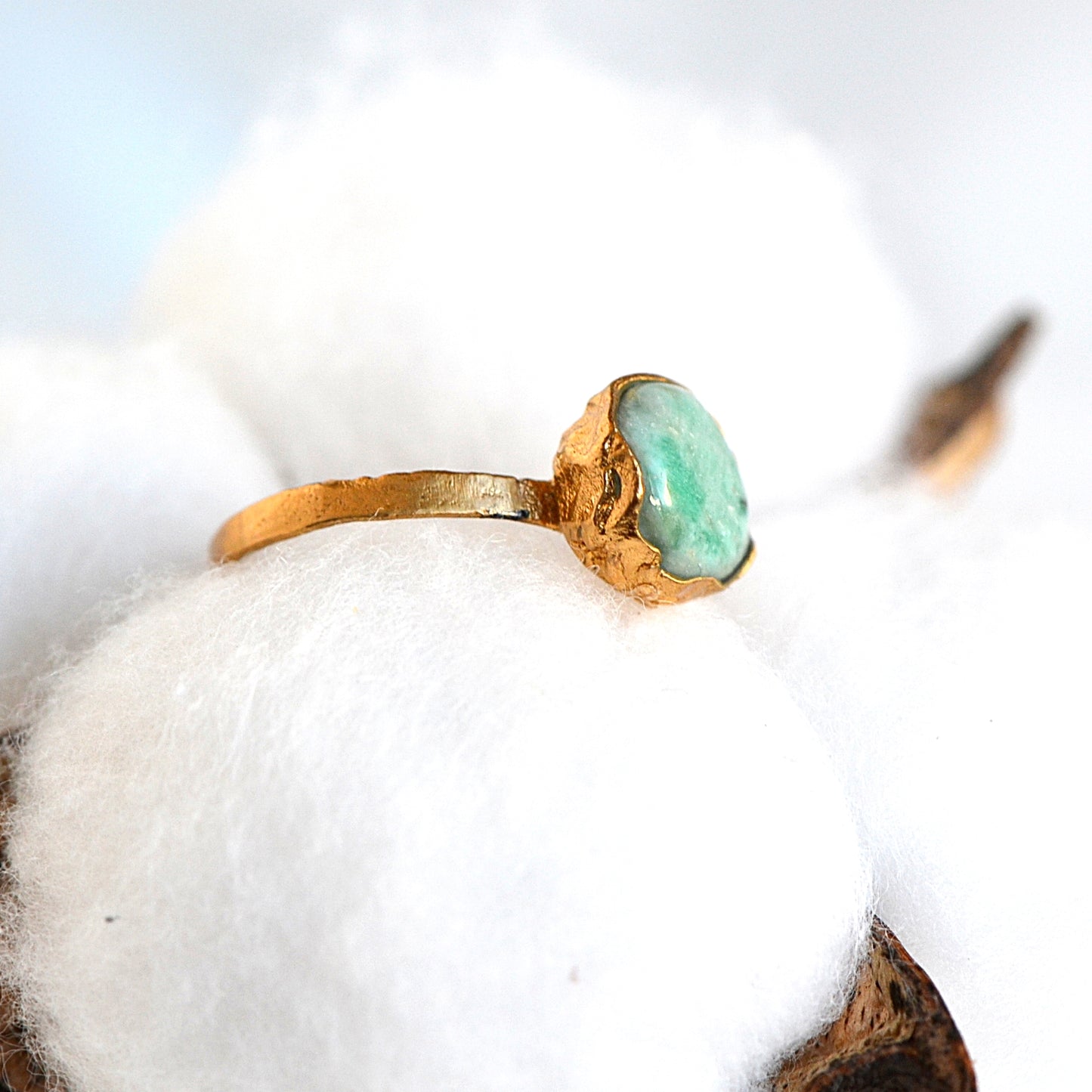 Pierścionek z Amazonitem