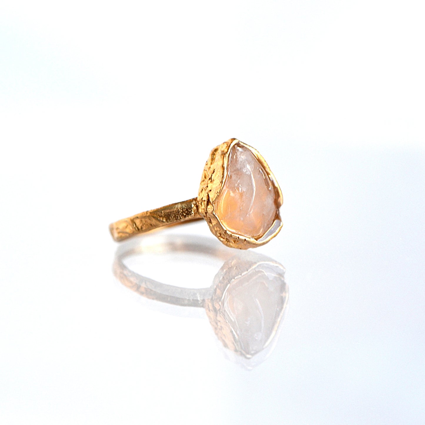 Pierścionek z Różowym Kwarcem
