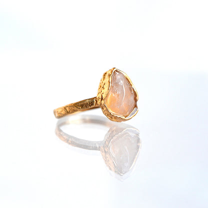 Pierścionek z Różowym Kwarcem