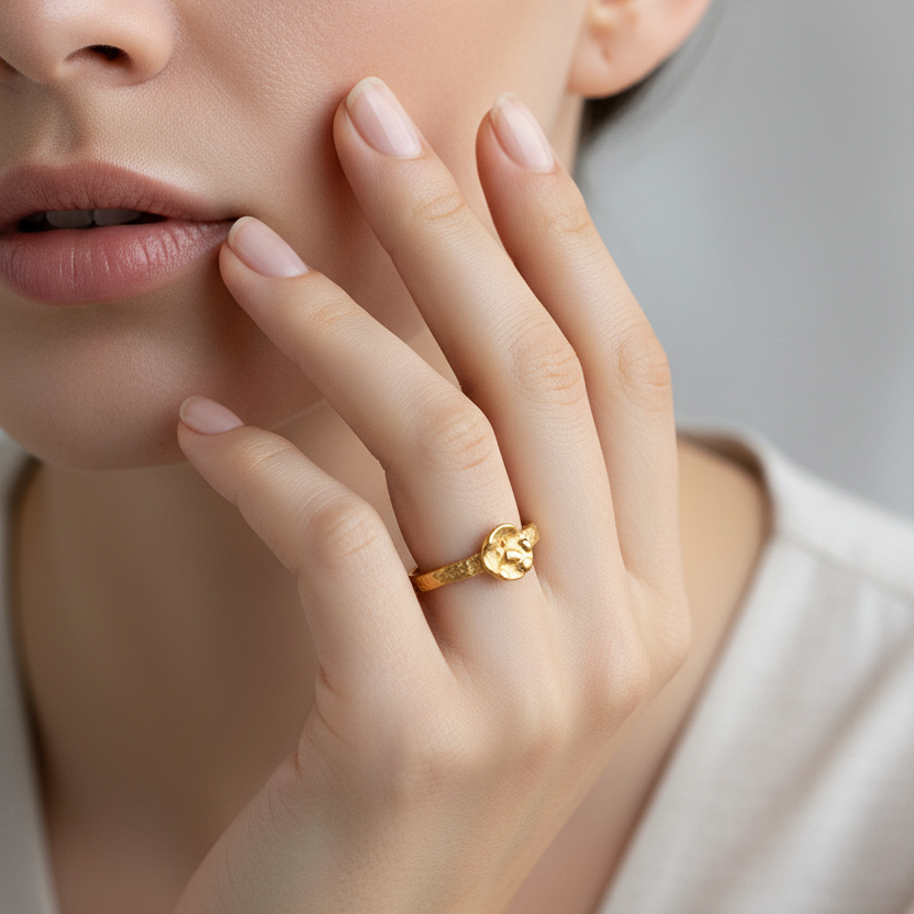 Minimalistischer Ring mit Creole