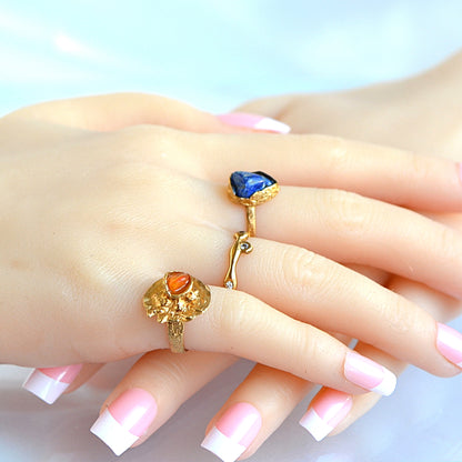 Pierścionek z Pomarańczowym Karneolem