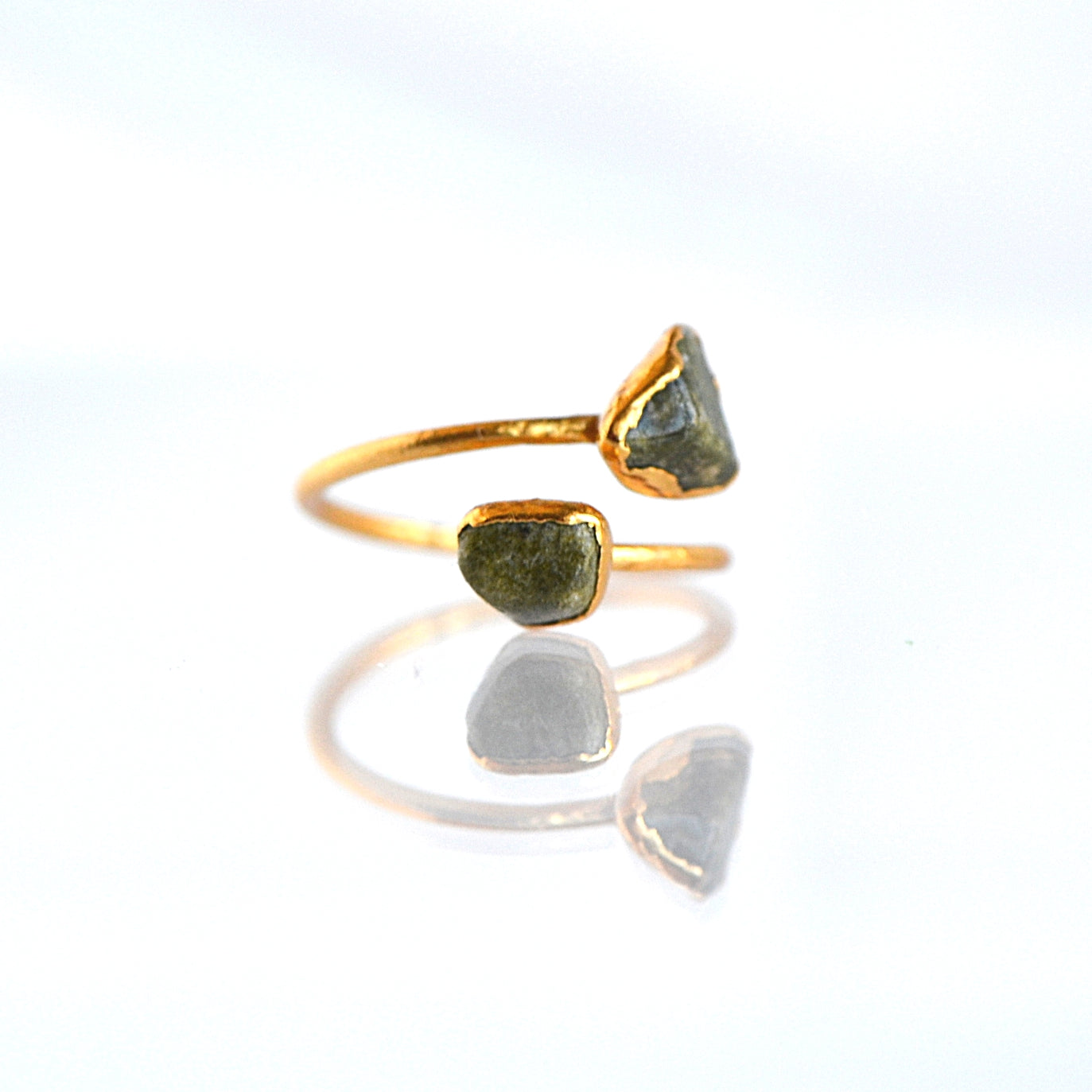 Regulowany Pierścionek z Epidotem