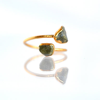 Regulowany Pierścionek z Epidotem