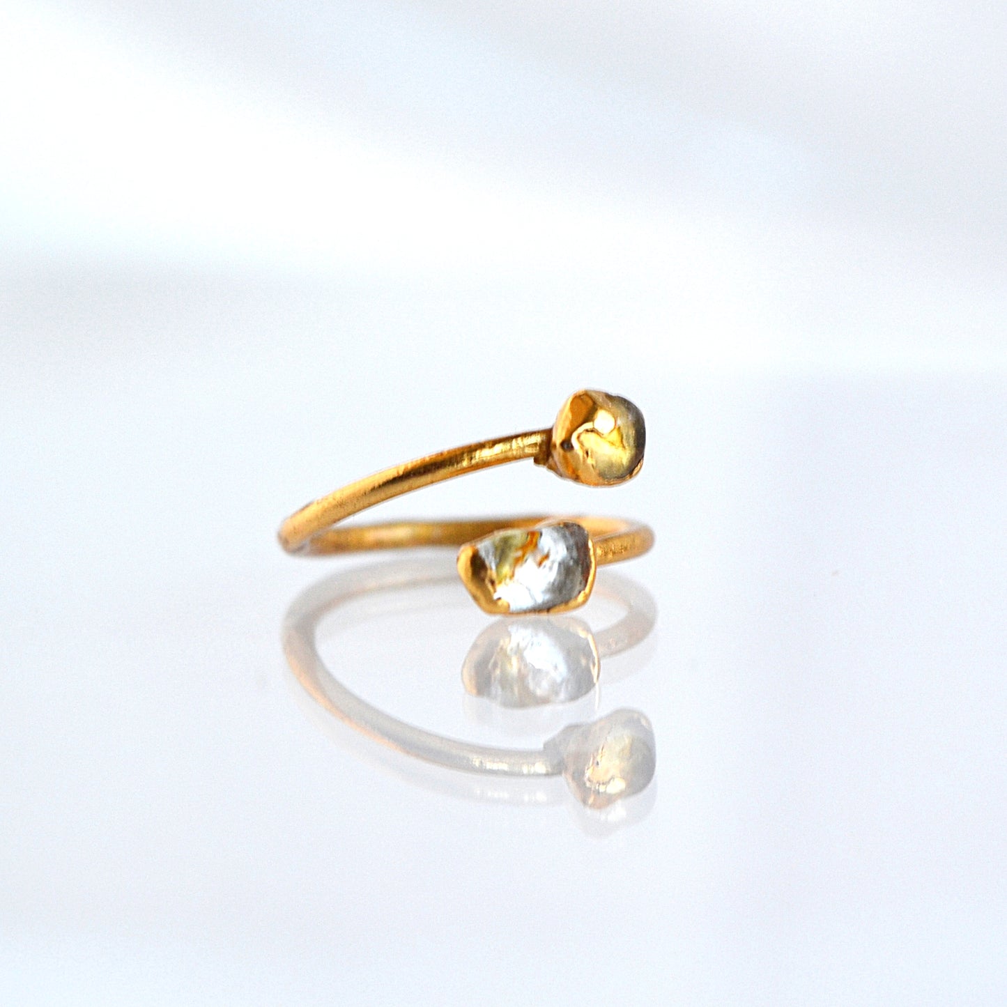 Regulowany Pierścionek z Cytrynem