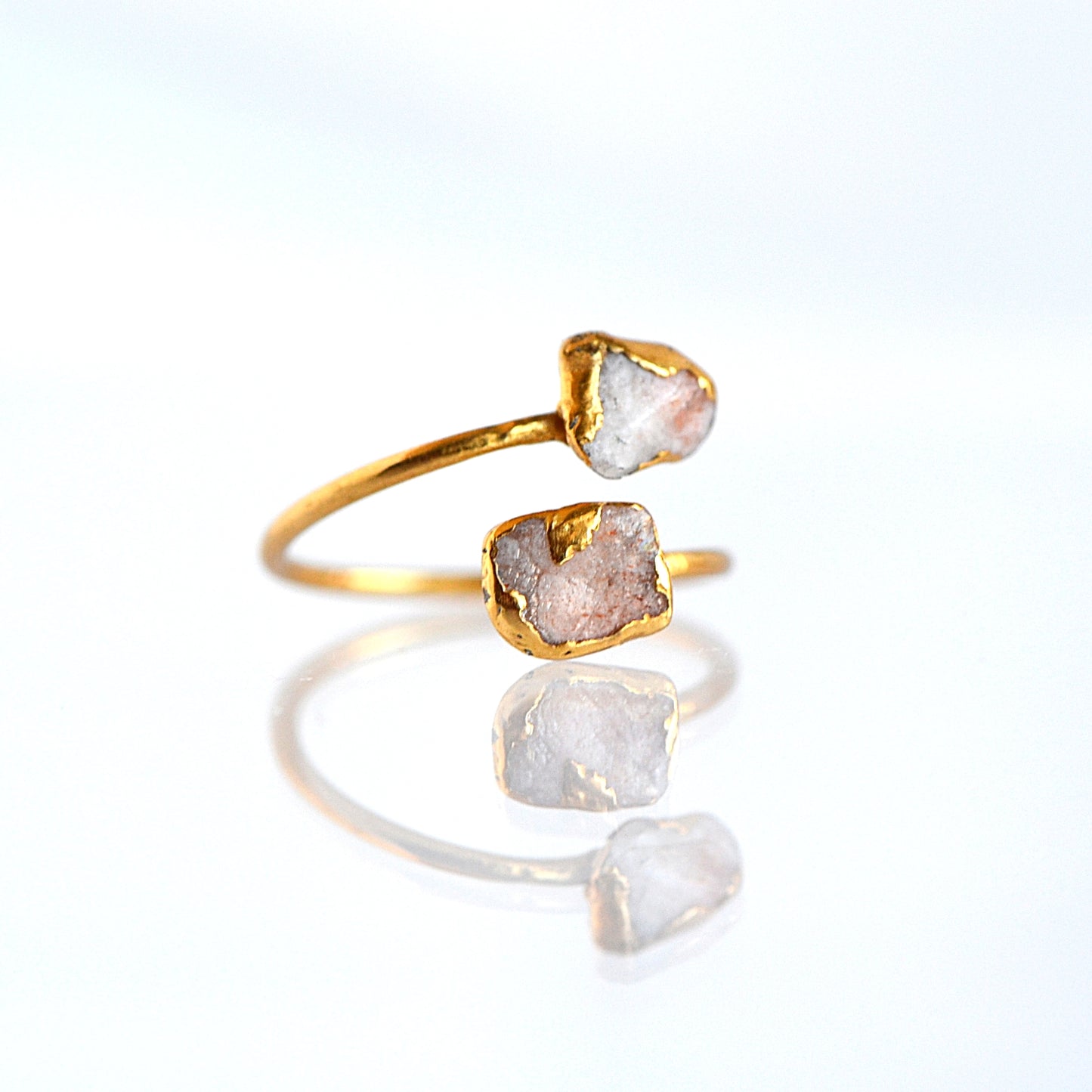 Regulowany Pierścionek z Kamieniem Słonecznym