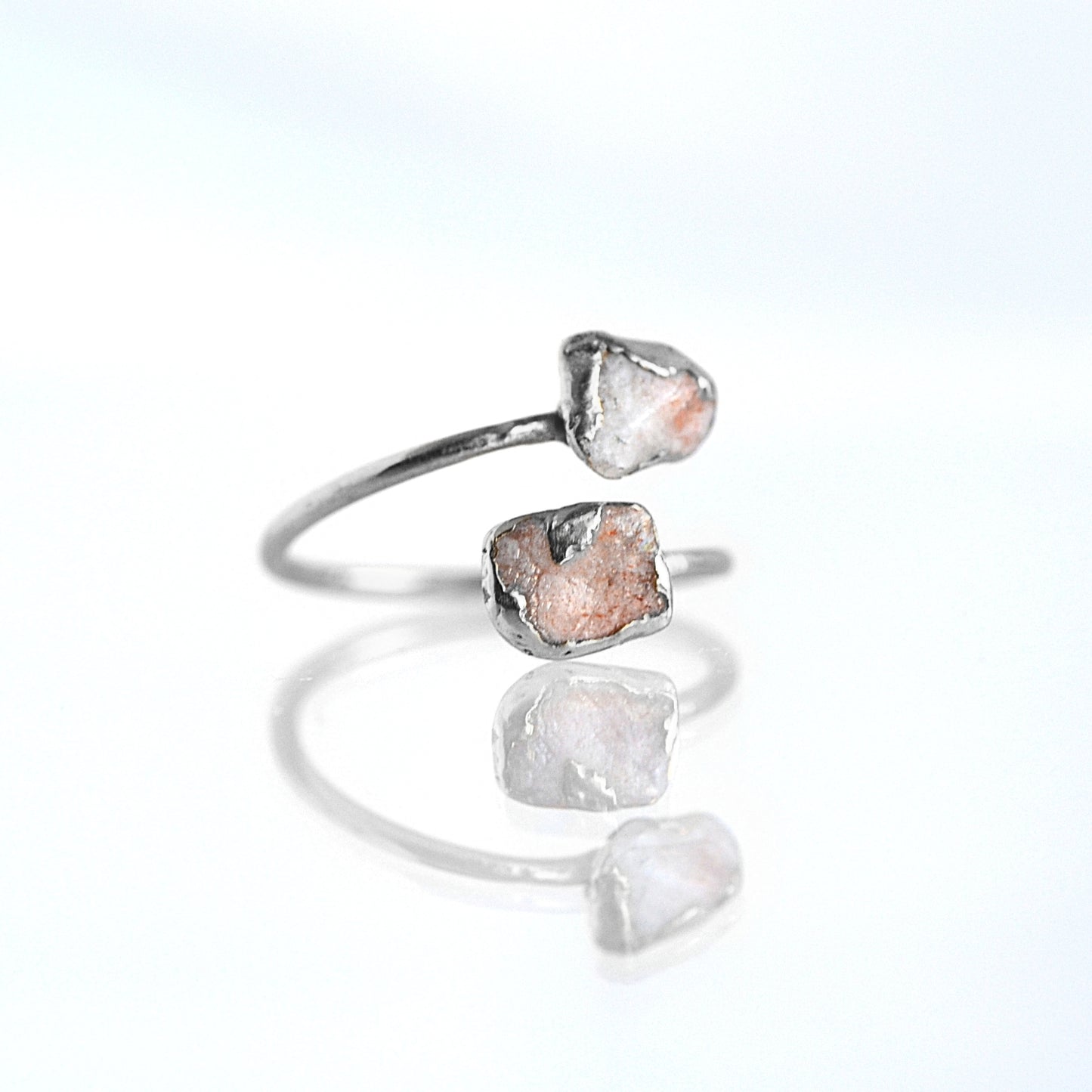 Regulowany Pierścionek z Kamieniem Słonecznym