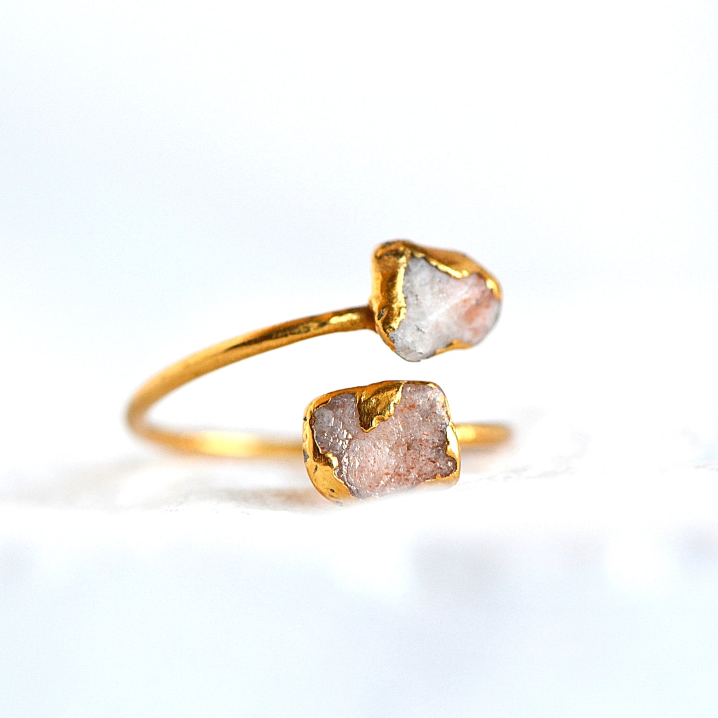 Regulowany Pierścionek z Kamieniem Słonecznym