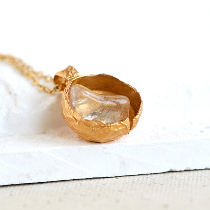 Naszyjnik z Kwarcem Dymnym