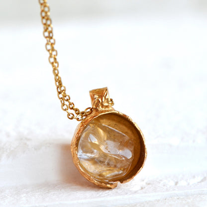 Naszyjnik z Kwarcem Dymnym