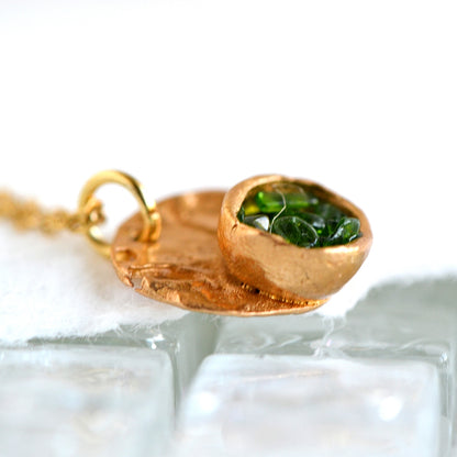 Naszyjnik z Zielonym Diopsydem