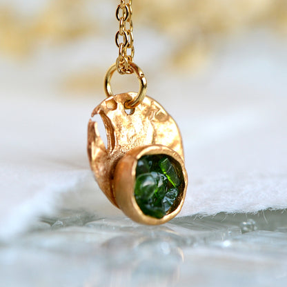 Naszyjnik z Zielonym Diopsydem