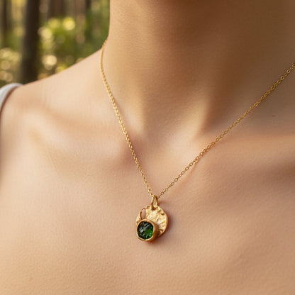 Naszyjnik z Zielonym Diopsydem