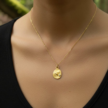 Öko-Pflanzen-Anhänger-Halskette