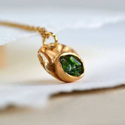 Naszyjnik z Zielonym Diopsydem