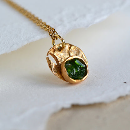 Naszyjnik z Zielonym Diopsydem