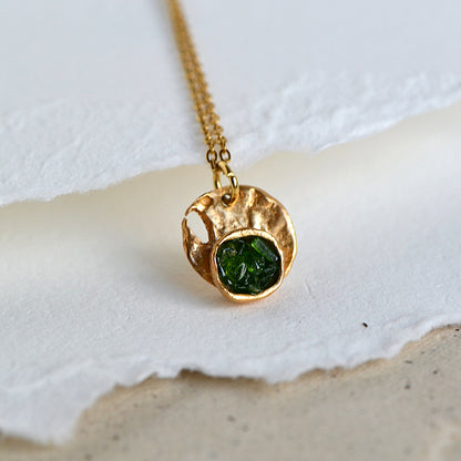 Naszyjnik z Zielonym Diopsydem