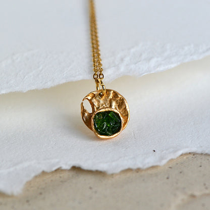 Naszyjnik z Zielonym Diopsydem
