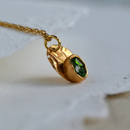 Naszyjnik z Zielonym Diopsydem